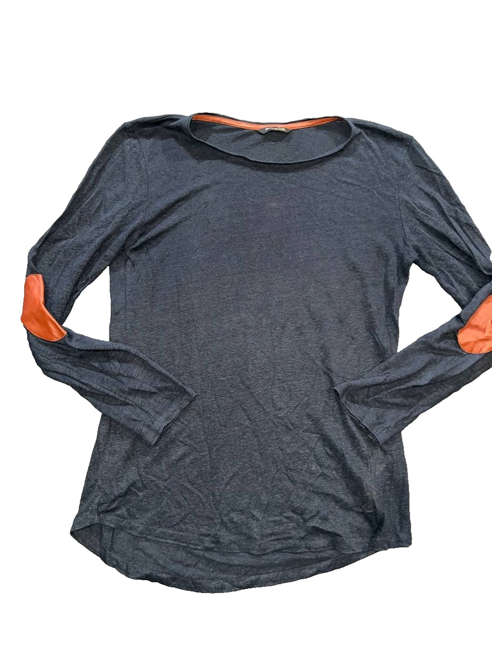 Massimo Dutti Womens 100% Linen Button Back Top with Elbow S A011082